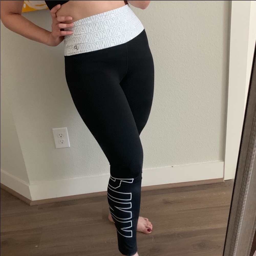 Pink ultimate high waist leggings sz:M